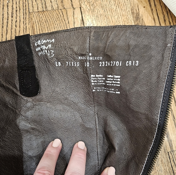 LibertyTall Black Nubuck Greased Embroidered Boots - Picture 9 of 11